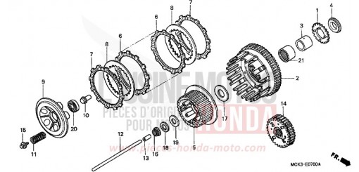 EMBRAYAGE VT1100C2Y de 2000